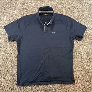Alpinestars Men's Capital Short Sleeve Polo Shirt Black XL